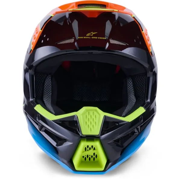 קסדת שטח אלפינסטארס ALPINESTARS S-M3 Fray שחור כתום צהוב – תמונה 2