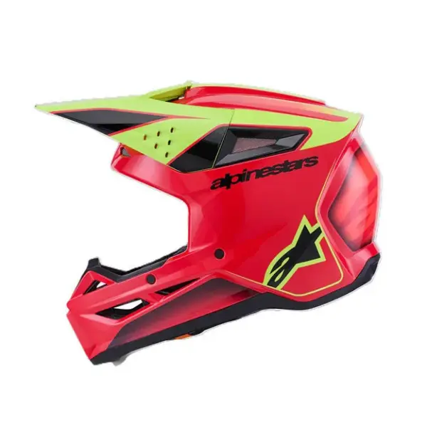 קסדת שטח אלפינסטארס ALPINESTARS S-M3 Fray אדום צהוב שחור – תמונה 2
