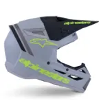קסדת שטח אלפינסטארס Alpinestars S-M3 בצבע Radium אפור שחור צהוב מט