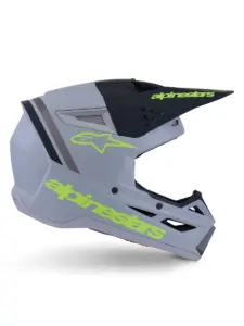 קסדת שטח אלפינסטארס Alpinestars S-M3 בצבע Radium אפור שחור צהוב מט