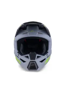 קסדת שטח אלפינסטארס ALPINESTARS S-M3 Radium אפור שחור צהוב מט – תמונה 2