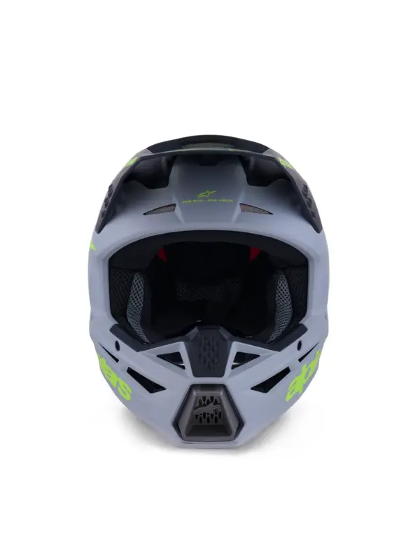 קסדת שטח אלפינסטארס ALPINESTARS S-M3 Radium אפור שחור צהוב מט – תמונה 2