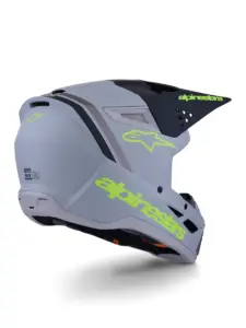 קסדת שטח אלפינסטארס ALPINESTARS S-M3 Radium אפור שחור צהוב מט – תמונה 4