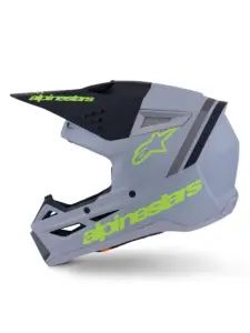 קסדת שטח אלפינסטארס ALPINESTARS S-M3 Radium אפור שחור צהוב מט – תמונה 5