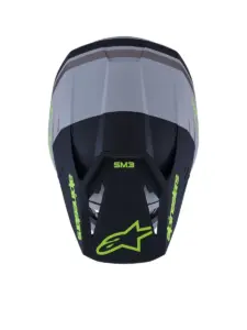 קסדת שטח אלפינסטארס ALPINESTARS S-M3 Radium אפור שחור צהוב מט – תמונה 7