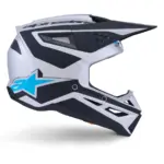 קסדת שטח אלפינסטארס Alpinestars S-M3 בצבע Heat כסף כחול שחור מט