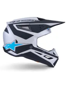 קסדת שטח אלפינסטארס Alpinestars S-M3 בצבע Heat כסף כחול שחור מט
