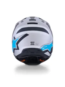 קסדת שטח אלפינסטארס ALPINESTARS S-M3 Heat כסף כחול שחור מט – תמונה 4