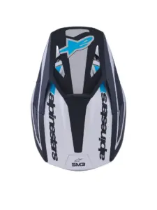 קסדת שטח אלפינסטארס ALPINESTARS S-M3 Heat כסף כחול שחור מט – תמונה 6