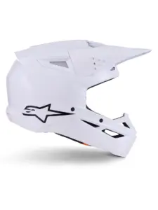 קסדת שטח אלפינסטארס Alpinestars S-M3 בצבע Solid לבן מבריק