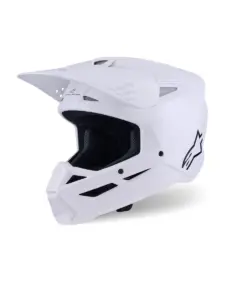 קסדת שטח אלפינסטארס ALPINESTARS S-M3 Solid לבן מבריק – תמונה 2