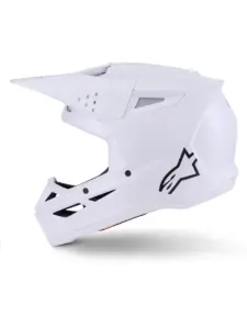קסדת שטח אלפינסטארס ALPINESTARS S-M3 Solid לבן מבריק – תמונה 5