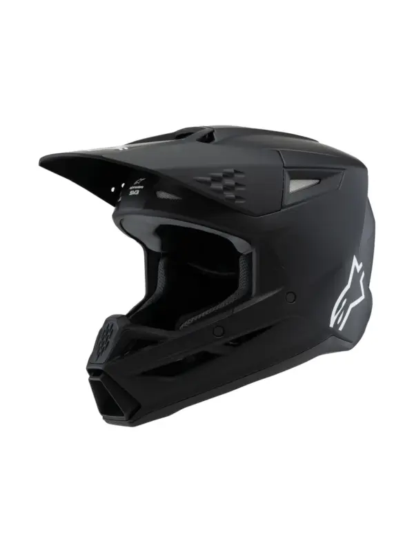 קסדת שטח לילדים אלפינסטארס ALPINESTARS S-M3 Youth Solid שחור מט – תמונה 2