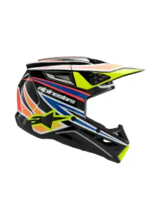 קסדת שטח לילדים אלפינסטארס Alpinestars S-M3 Youth בצבע Wurx שחור צהוב כחול אדום