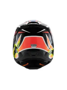 קסדת שטח לילדים אלפינסטארס ALPINESTARS S-M3 Youth Wurx שחור צהוב כחול אדום – תמונה 4
