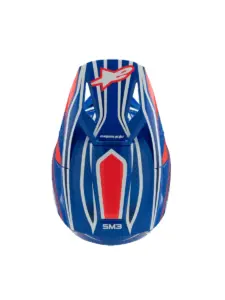 קסדת שטח לילדים אלפינסטארס ALPINESTARS S-M3 Youth Wurx כחול אדום לבן שחור – תמונה 5