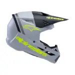 קסדת שטח לילדים אלפינסטארס Alpinestars S-M3 Youth בצבע Radium אפור שחור צהוב מט