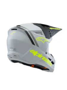 קסדת שטח לילדים אלפינסטארס ALPINESTARS S-M3 Youth Radium אפור שחור צהוב מט – תמונה 3