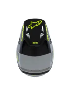 קסדת שטח לילדים אלפינסטארס ALPINESTARS S-M3 Youth Radium אפור שחור צהוב מט – תמונה 6
