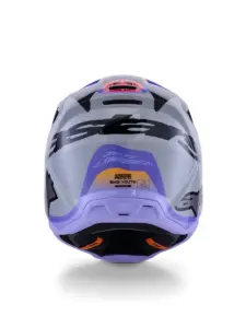 קסדת שטח לילדים אלפינסטארס ALPINESTARS S-M3 Youth Jettson אפור סגול שחור – תמונה 3