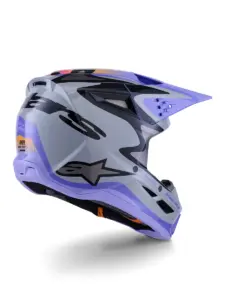 קסדת שטח לילדים אלפינסטארס ALPINESTARS S-M3 Youth Jettson אפור סגול שחור – תמונה 5