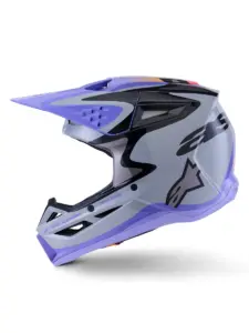 קסדת שטח לילדים אלפינסטארס ALPINESTARS S-M3 Youth Jettson אפור סגול שחור – תמונה 6