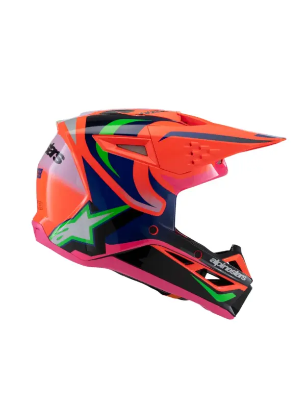 קסדת שטח לילדים אלפינסטארס Alpinestars S-M3 Youth בצבע Deegan כתום סגול ורוד