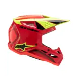 קסדת שטח לילדים אלפינסטארס Alpinestars S-M3 Youth בצבע Fray אדום צהוב שחור