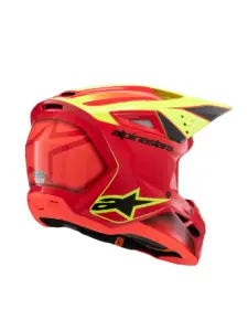 קסדת שטח לילדים אלפינסטארס ALPINESTARS S-M3 Youth Fray אדום צהוב שחור – תמונה 3