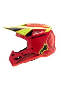 קסדת שטח לילדים אלפינסטארס ALPINESTARS S-M3 Youth Fray אדום צהוב שחור – תמונה 5