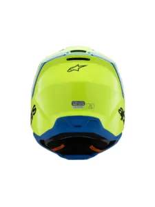 קסדת שטח לילדים אלפינסטארס ALPINESTARS S-M3 Youth Radium צהוב פלואורסצנטי שחור כחול – תמונה 4