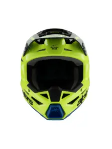 קסדת שטח לילדים אלפינסטארס ALPINESTARS S-M3 Youth Radium צהוב פלואורסצנטי שחור כחול – תמונה 7
