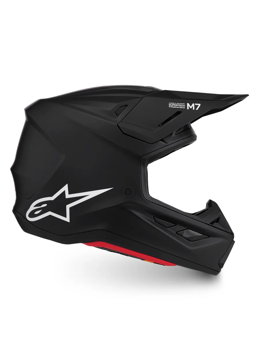 קסדת שטח Alpinestars S-M7 בצבע Solid שחור מט קסדת שטח אלפינסטארס Alpinestars S-M7 בצבע Solid שחור מט
