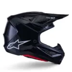 קסדת שטח אלפינסטארס Alpinestars S-M7 בצבע Solid שחור מבריק
