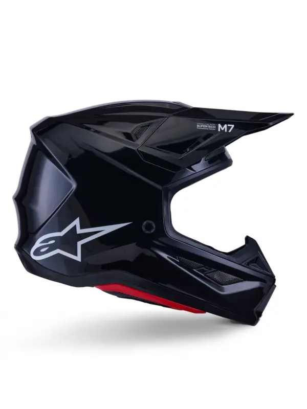 קסדת שטח אלפינסטארס Alpinestars S-M7 בצבע Solid שחור מבריק
