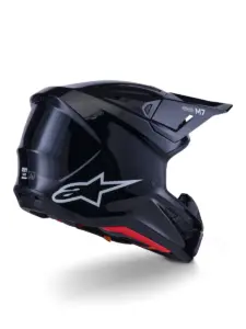 קסדת שטח אלפינסטארס ALPINESTARS S-M7 Solid שחור מבריק – תמונה 4