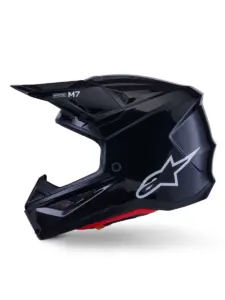 קסדת שטח אלפינסטארס ALPINESTARS S-M7 Solid שחור מבריק – תמונה 5