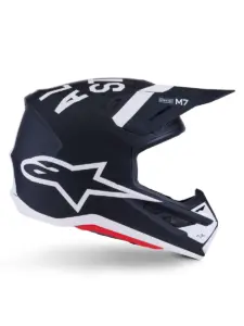 קסדת שטח אלפינסטארס Alpinestars S-M7 בצבע Dasher שחור לבן מט