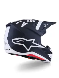 קסדת שטח אלפינסטארס ALPINESTARS S-M7 Dasher שחור לבן מט – תמונה 3
