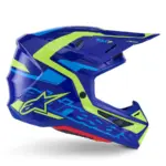 קסדת שטח אלפינסטארס Alpinestars S-M7 בצבע Deed כחול צהוב פלואורסצנטי