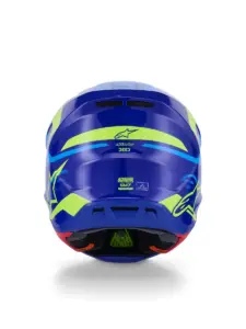 קסדת שטח אלפינסטארס ALPINESTARS S-M7 Deed כחול צהוב פלואורסצנטי – תמונה 6
