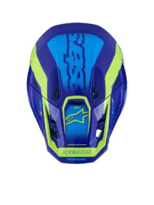 קסדת שטח אלפינסטארס ALPINESTARS S-M7 Deed כחול צהוב פלואורסצנטי – תמונה 7