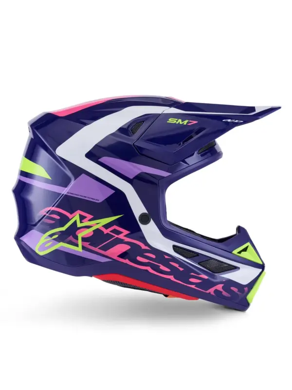 קסדת שטח אלפינסטארס Alpinestars S-M7 בצבע Deed סגול ורוד