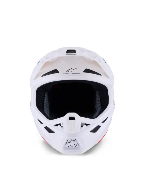 קסדת שטח אלפינסטארס ALPINESTARS S-M7 Solid לבן מבריק – תמונה 2