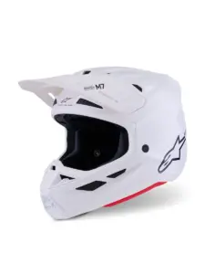 קסדת שטח אלפינסטארס ALPINESTARS S-M7 Solid לבן מבריק – תמונה 4