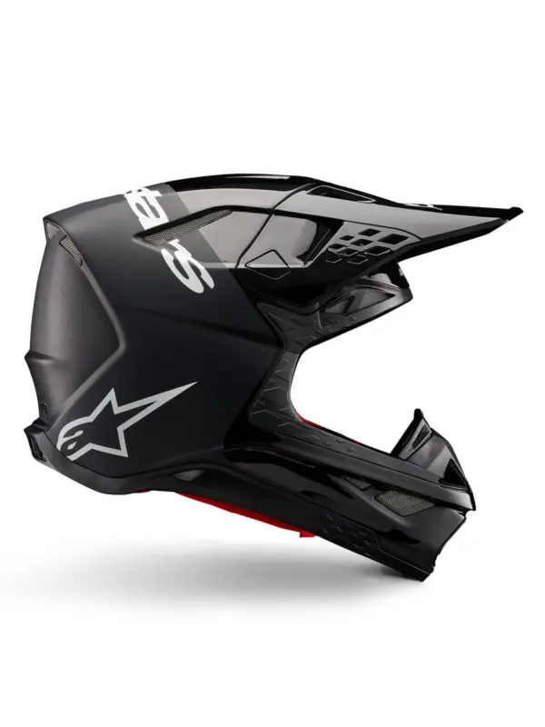 קסדת שטח אלפינסטארס Alpinestars Supertech M10 בצבע Flood שחור אפור כהה מט ומבריק