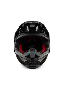 קסדת שטח אלפינסטארס ALPINESTARS Supertech M10 Flood שחור אפור כהה מט ומבריק – תמונה 2