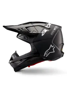 קסדת שטח אלפינסטארס ALPINESTARS Supertech M10 Flood שחור אפור כהה מט ומבריק – תמונה 5