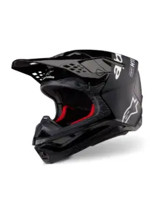 קסדת שטח אלפינסטארס ALPINESTARS Supertech M10 Flood שחור אפור כהה מט ומבריק – תמונה 6