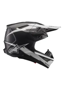 קסדת שטח אלפינסטארס Alpinestars Supertech M10 בצבע Ampress שחור לבן מט